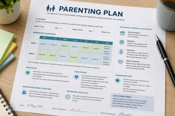 Understand parenting plans Bury St Edmunds
